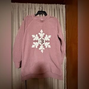 Pink Snowflake Sweater